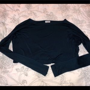 An indigo crop top